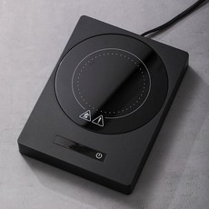 미니하이라이트 차 우리기 주전자용 1구 소형인덕션 티팟 가열 인덕션 히터 티포트, 블랙(5단온도조절기12단타이밍)