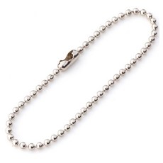 실버볼체인 열쇠고리 DIY 볼체인 끈 실버 키링 줄 10P M12670