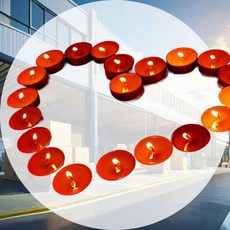 캔들 티라이트미니양초 레드10개입 장식 캠핑 기념일 휴대 촛불 야외