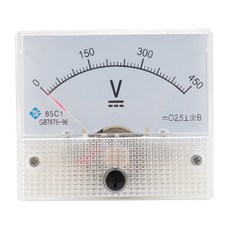GHSHOP 전압계 85C1 DC 0-20V 0-50V 0-100V 0-300V 0-500V 직사각형 클래스 2.5 아날로그 패널 볼트 전압 측정기 게이지, DC 0-450V, 플라스틱, 화이트, 1개