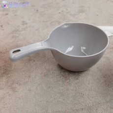 다목적 바가지 떡밥그릇 사료바가지 계량컵, 1개, 회색