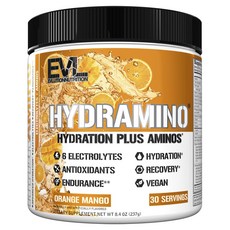 EVLUTIONNUTRITION HydrAmino電解質補水胺基酸粉 柳橙芒果風味, 1罐, 237g