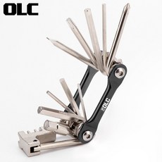 OLC 미니 자전거 육각렌치 휴대용 공구세트, 블랙, 1개