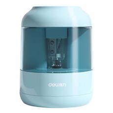 JS購物 學生必備 辦公必備 三角筆 粗細筆皆可, 1個, 電動削鉛筆器, 【莫蘭迪藍】