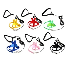 鸚鵡放飛繩 - 寵物鳥類戶外安全牽引繩，可調節放飛訓練繩, 粉色 S, 1個