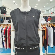 디즈니골프 여성 골프 조끼 베스트 패션 심플 라운딩코디 여성용 SS봄 라운드넥 풀집업조끼 SO1LJV009BKGNDH5582743