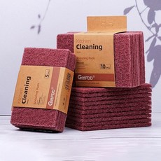 치프몰 무흠집 주방용 수세미, 1세트, 10개입, 브라운 15x10x0.7cm