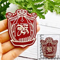 皮卡布 JK徽章 校徽 制服徽章 別針, 1個, 5深紅-別針