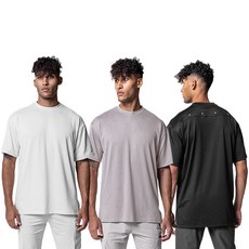 DDOKSONYEO 男款肌肉合身短袖健身T恤彈性純色短袖 3色