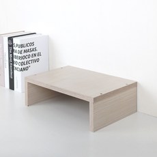 더높은 듀얼 1단 모니터받침대 330x230x108mm, 워시오크