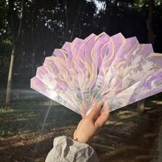 PVC扇子 高顏值拍照道具, 紫色1把, 1個
