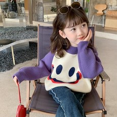 賣場優選童裝 女童毛衣 女童毛衣秋冬款2025新款洋氣女孩兒童冬裝加厚套頭針織打底衫上衣