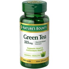 네이처스 바운티 그린티 315mg 캡슐 Nature's Bounty Green Tea, 4개, 100정