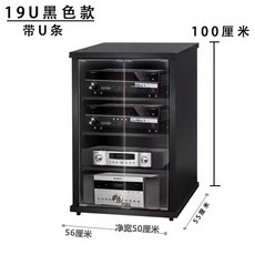 오디오 장식장 앰프 보관함 음향 캐비닛 스피커 콘솔, 검은색 (길이56 폭55 높이100cm)