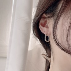 써지컬스틸 원터치 타원 링피어싱
