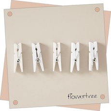 가을 감성 인테리어 조화장식 99종 DIY소품 플트 E, E11.나무집게-3.5cm(5개입)-화이트, 5개