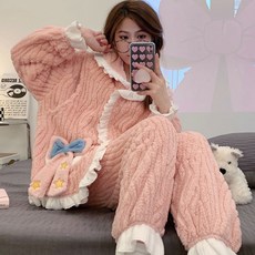 산후조리 가을 겨울 퍼플 자가드 임산부 수유복 임신기