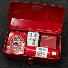 新年禮品公司年會禮物麻將禮盒 - 客戶實用伴手禮, 套餐C（水杯+麻將+手機支架+茶）, 1個