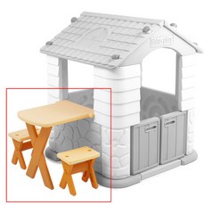 에듀플레이하우스 연결용 테이블과 의자세트 3살장난감