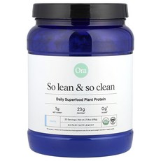 Ora So Lean Clean 식물성 슈퍼푸드 프로틴바닐라 600g, 2개, 616g