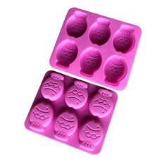 ZERO DIY 안찢어지는 말캉말캉 실리콘 몰드, 붕어빵 6구 2개