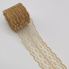 레이스천 밑단 원단 부자재 리본끈 4.5cm 10M, 1개, 40#카멜