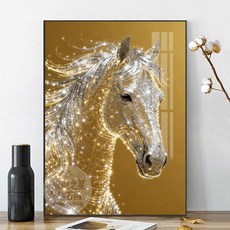 보석십자수 액자형 원형 돈나무 비즈십자수 비즈 액자, 1개, 50x65cm 드릴 도구 포함