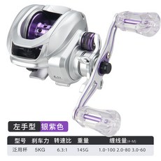 Havnton AIR FEATHER II 水滴輪 輕量化遠投路亞輪, 銀紫色左手(泛用線杯)