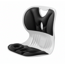 허리 밀착 지지 커블체어 바른자세 좌식 등받이 의자, 블랙