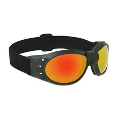 바이커쉐이드 모터사이클 안전 고글 폼 패딩 남성 여성 대형 극세사 케이스 포함, Mirror Orange, 1개