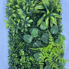 Sunday 綠色新款仿真植物綠葉波斯牆面裝飾綠植，室內商場酒店陽臺背景造景, 40*60最新款米蘭配飾組合3