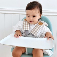코코아돌 고정형 유모차 벨트커버 아기 식탁 의자벨트 겸용, 브라운체크(2P)고정형, 1세트