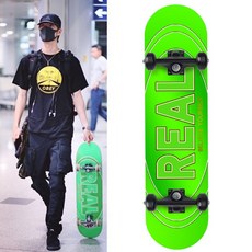 보드 스케이트보드 72cm 레저 제품 4륜 초보자 스포츠 취미 성인 스트리트 액티비티 트럭 베어링 80cm, 17.80CM-프로페셔널-왕이보스타일