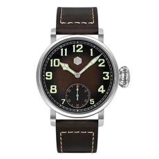 산마틴 45mm 청동/스틸 식 시계 남성호환 방수 손목 레트로 파일럿 ST3621 Luxury Saat Luminous 10Bar SN0