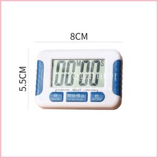 兩用學習烘焙廚房計時器，學生適用鬧鐘秒錶, 1個, 332藍白