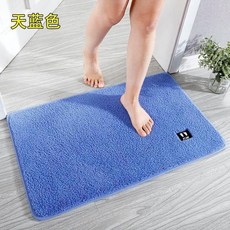 家用浴室防滑吸水地墊，可機洗, 天藍色,40x60釐米不增送, 1個