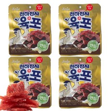 [다만세푸드] 진주햄 천하장사 쇠고기 육포 15g 간식 안주, 4개