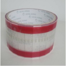 開口貼 封口貼 咖啡杯貼 三明治貼 多用途易撕膠帶, 28個, 短版40/11mm 紅色 1050張/捲, 紅色