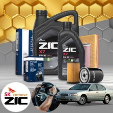 르노 SM5(98~05) 1.8/2.0 가솔린 엔진오일필터 세트 지크 X7 5W30, 1개