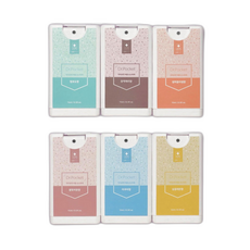 닥터포켓 퍼퓸 손소독제 6종 세트 / 휴대간편 카드형 향긋한 포켓 스프레이 / 의약외품 손소독제