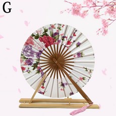 日式風車扇 禮品扇子 日本和風團扇 隨身折疊扇 女士摺扇, G