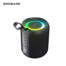 SINOBAND 迷你藍牙音箱 炫彩LED燈光 IPX6防水 AI降噪 藍牙5.3, 黑色燈光版, 3 KINGDOMS