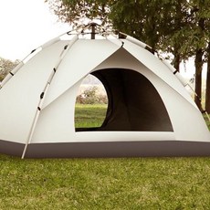 간편 원터치 텐트 4인용 캠핑 등산 피크닉 _20260101EA, 연베이지_ONESIZE