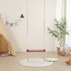 가정용 그네 철봉 그네줄 의자 실내 해먹, 핑크, 1개