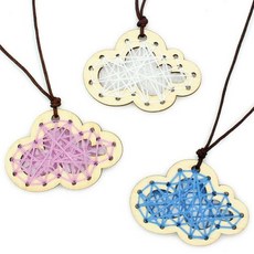 [나무공작]스트링 목걸이 만들기 (10인용)-구름, 바늘추가 ( 바늘추가 / + 3000원)