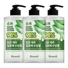 리코셀 대용량 저자극 맑은 제주 알로에 98% 수딩젤, 1L