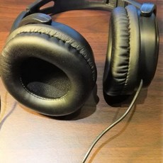 通用型耳機 替換耳罩 可用於 SHP2000, 1個, 黑色 蛙皮 （ 表面皺折）