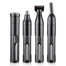 퀸코리 남성 코털제거기 4in1 멀티 제모기, 블랙, USB 블랙, USB