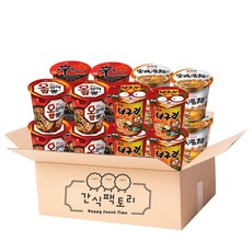 Nongshim 農心 杯裝辛拉麵 4入+杯裝安城湯麵 4入+杯裝浣熊香辣海鮮味烏龍麵 4入+魷魚海鮮味杯麵 4入, 16個