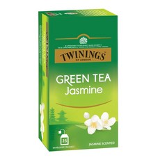 인도정품 Twinings Green Tea 자스민 25티백 녹차 순수한 우아함 부드럽고 꽃무늬